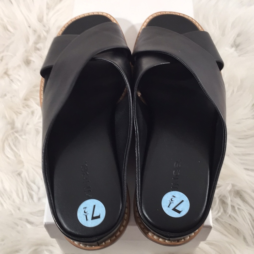 Vince Fairley Leather Wedge Sandals sz. 7.5 new - Picture 10 of 13